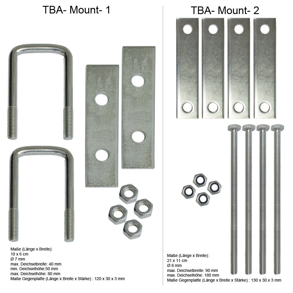 Trucky Anhänger-Deichselbox Truckbox Box Werkzeugkiste Anhängerbox Deichselbox 15 Größen Alumium