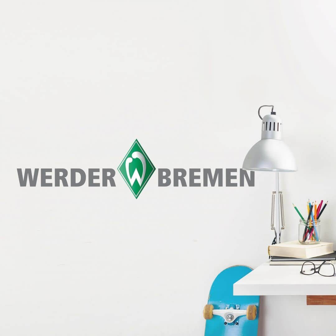 K&L Wall Art Wandtattoo Fußball Wandtattoo SV Werder Bremen Schriftzug Logo günstig online kaufen