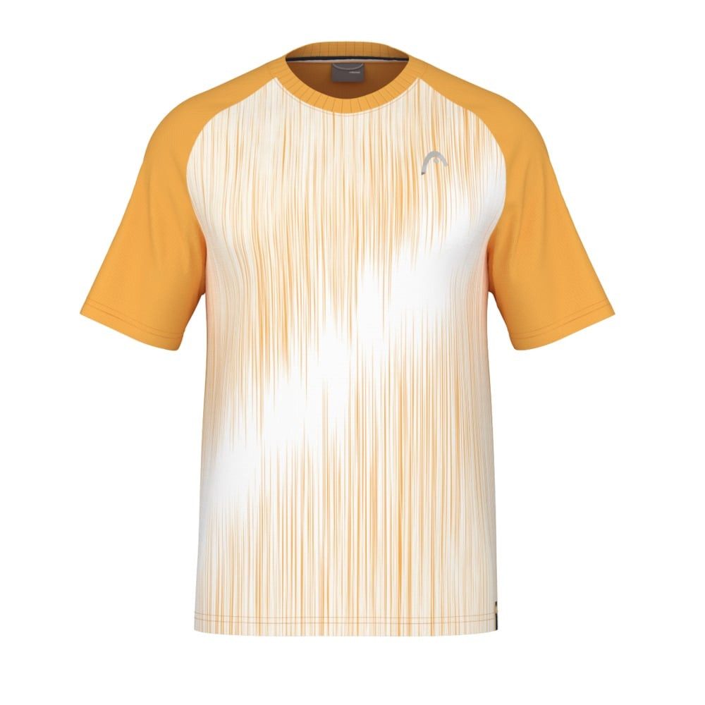 T-Shirt Performance (Polyester-Jacquard, schnelltrocknend) gelb/weiss Herren