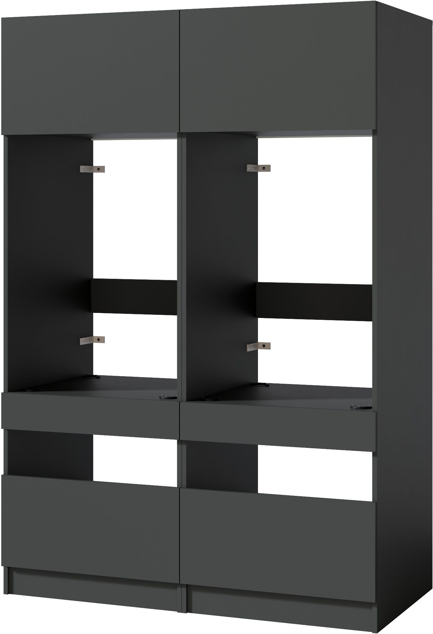 BASIC by Balculina Mehrzweckschrank-Set Washhome B/T/H 135x68x200 cm, (2-St), Breite 135cm, höhenverstellbare Metallfüße