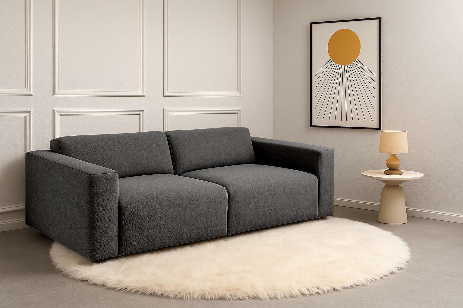 3-Sitzer Noord mit Kedernaht, Breite 232 cm