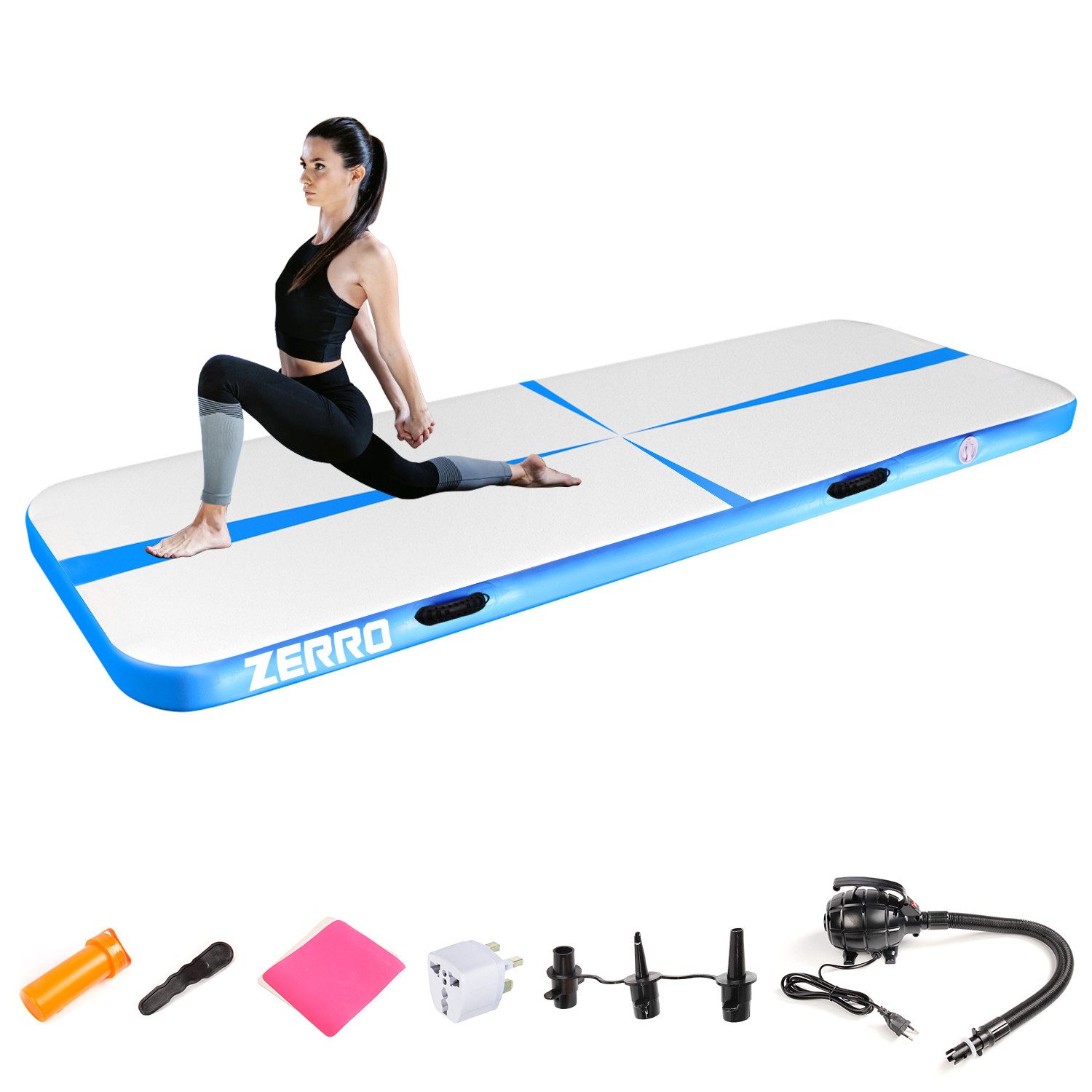 CCLIFE Turnmatte Turnmatte Tumbling Airtrack 3m Turnmatte mit Elektrischer Luftpumpe