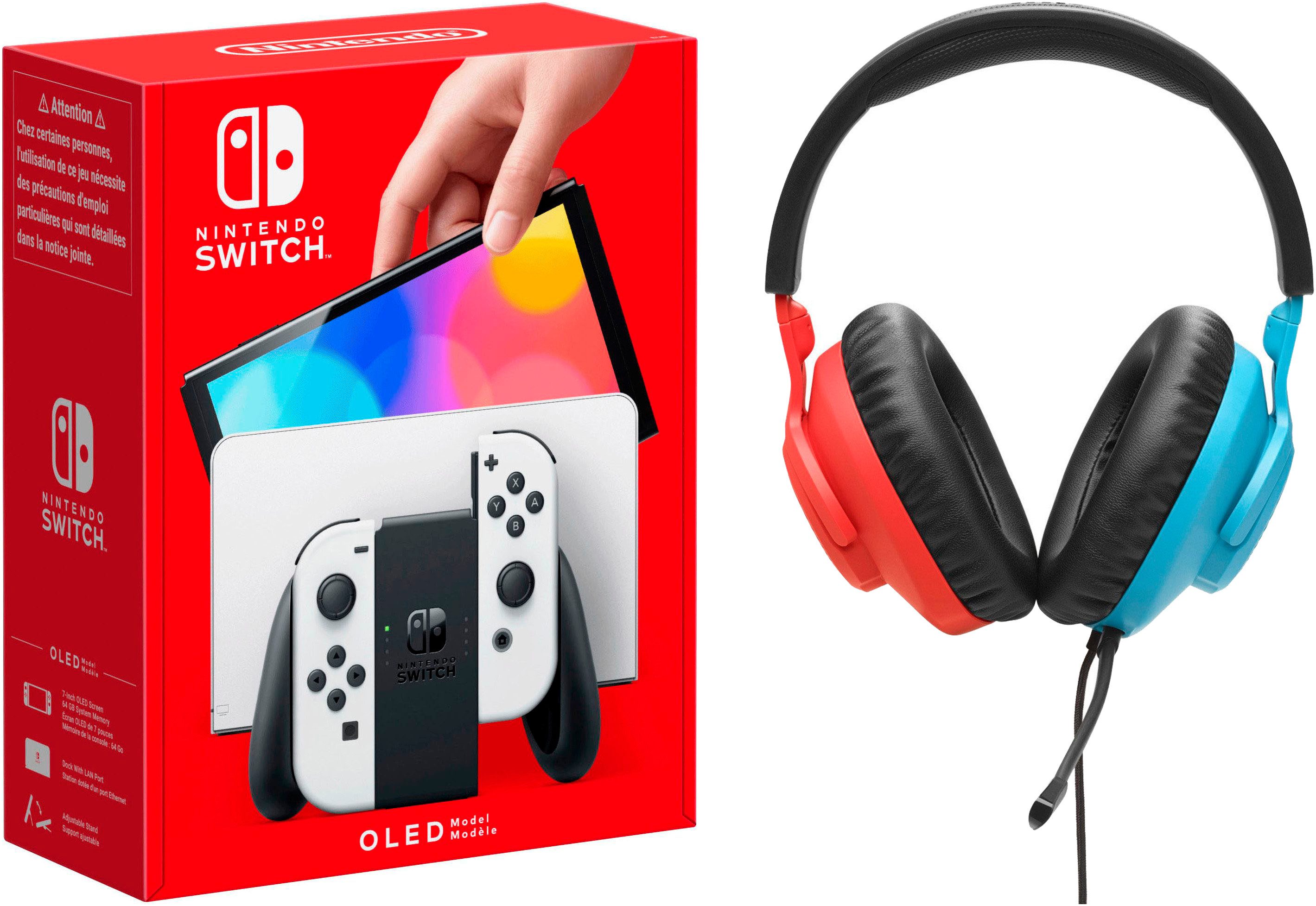 Switch OLED + gratis JBL QUANTUM 100N Gaming-Headset (UVP 39,99)