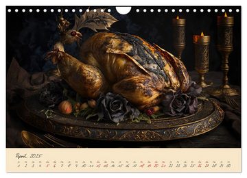 CALVENDO Wandkalender Gothic Food (Wandkalender 2025 DIN A4 quer), CALVENDO Monatskalender