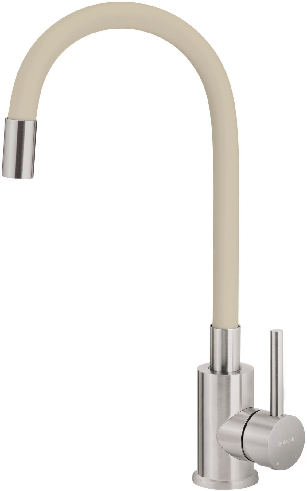 Deante Küchenarmatur Küchenarmatur Beige Einhebelmischer mit flexiblem Auslauf (Komplett-Set)