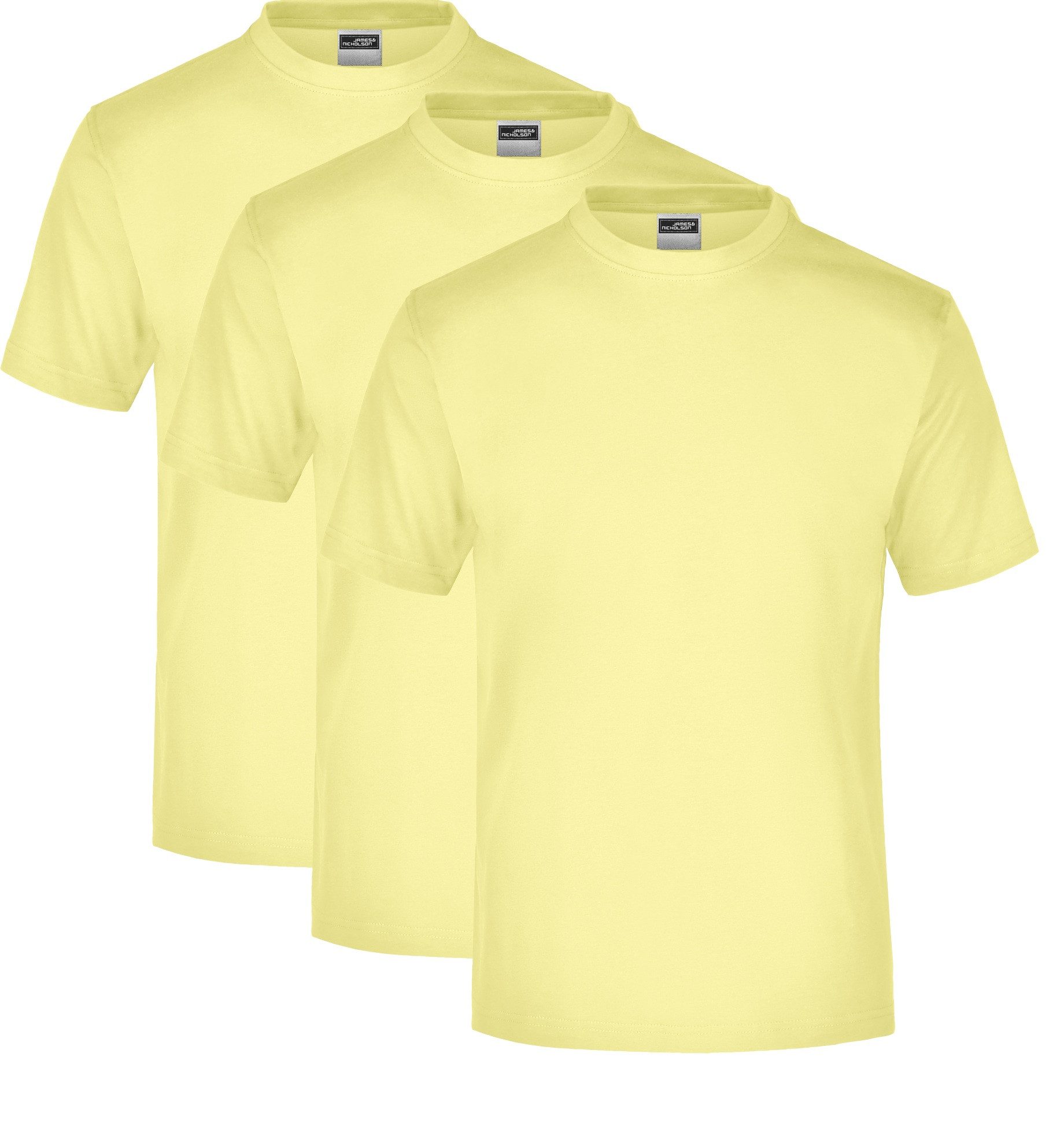 James & Nicholson T-Shirt 3er Pack Klassisches Herren Baumwoll-T-Shirt aus günstig online kaufen