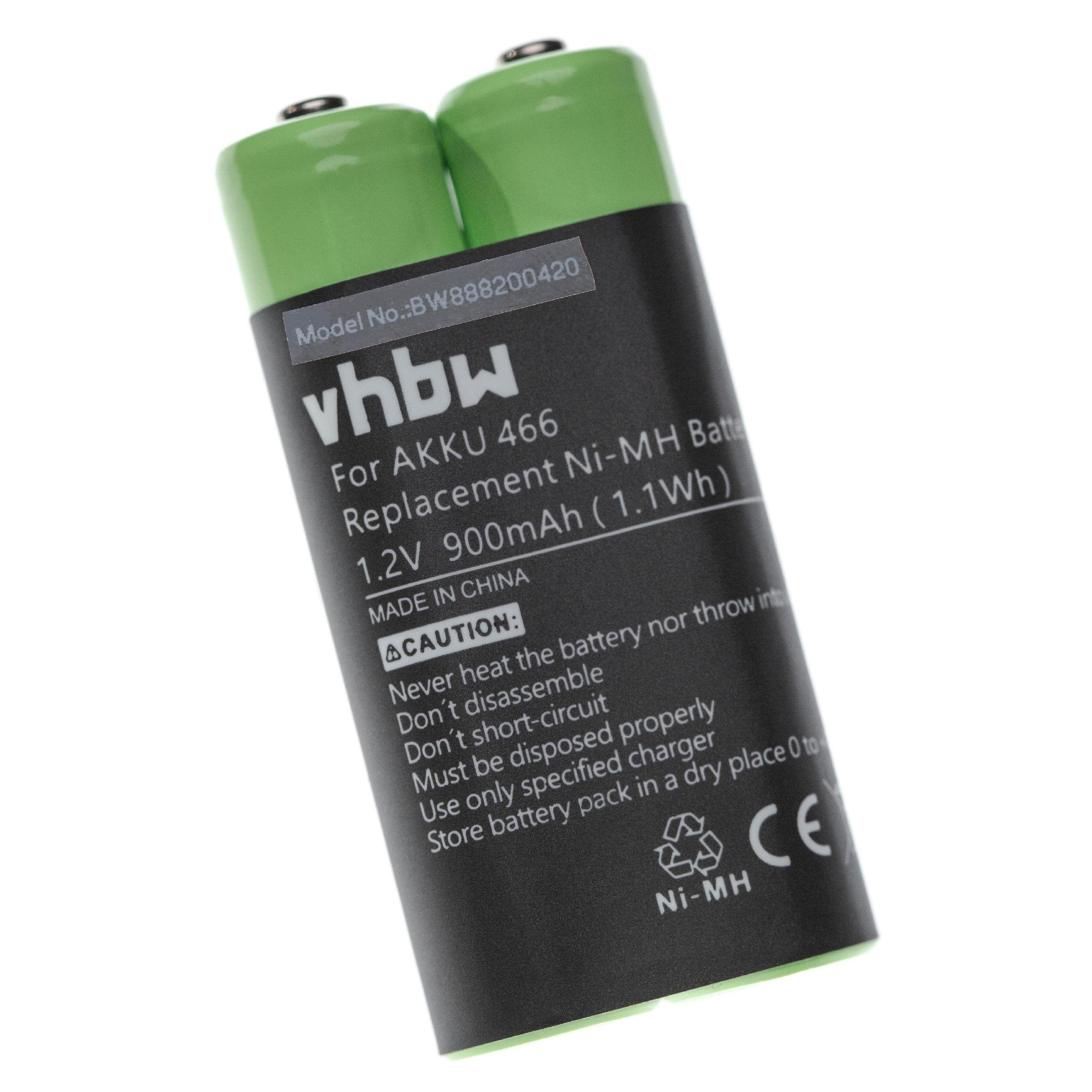 vhbw kompatibel mit Grundig Digta 420, 422 Akku NiMH 900 mAh (1,2 V)