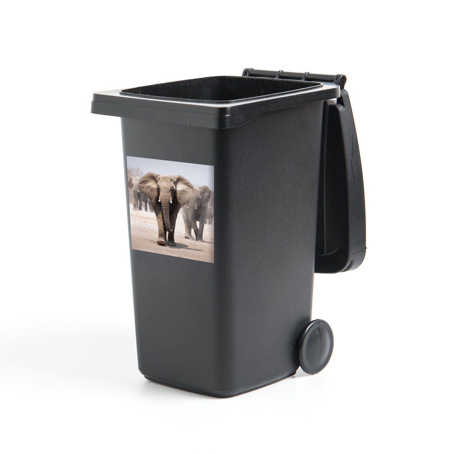 MuchoWow Wandsticker Elefant - Beine - Stoff (1 St), Mülleimer-aufkleber, Mülltonne, Sticker, Container, Abfalbehälter