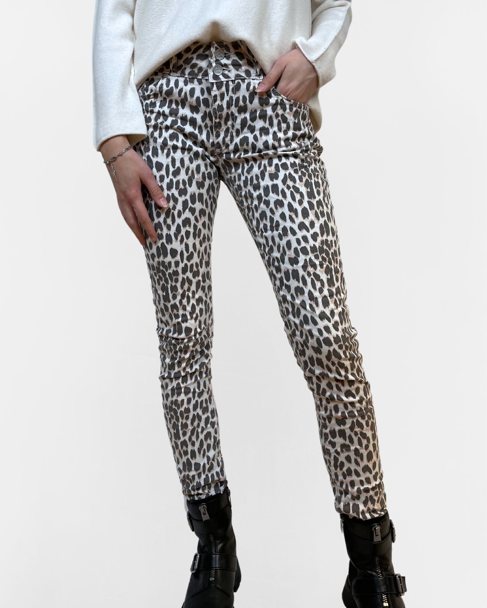 Buena Vista Stoffhose - Leo Hose Damen - Stoffhose mit Leo-Print günstig online kaufen