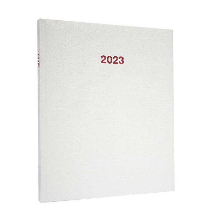ADINA Buchkalender 2023 ADINA Buchkalender A5+ weiss-metallic 1 Woche auf 2 Seiten