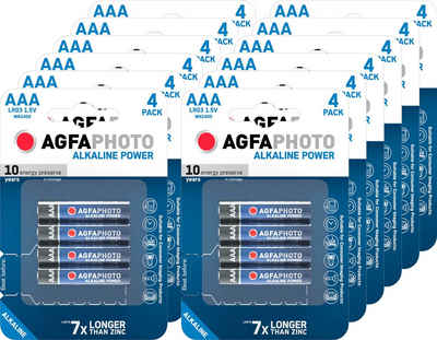 AgfaPhoto »48er Pack Alkaline, Micro, AAA, LR03, 1.5V, Platinum« Batterie, (48 St)