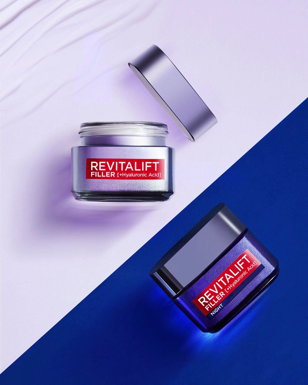 L'ORÉAL PARIS Pflege-Set REVITALIFT FILLER TAGES-& NACHTPFLEGE-SET, 2-tlg., mit Hyaluronsäure, mildert Falten, Aufpolsterungs-Effekt