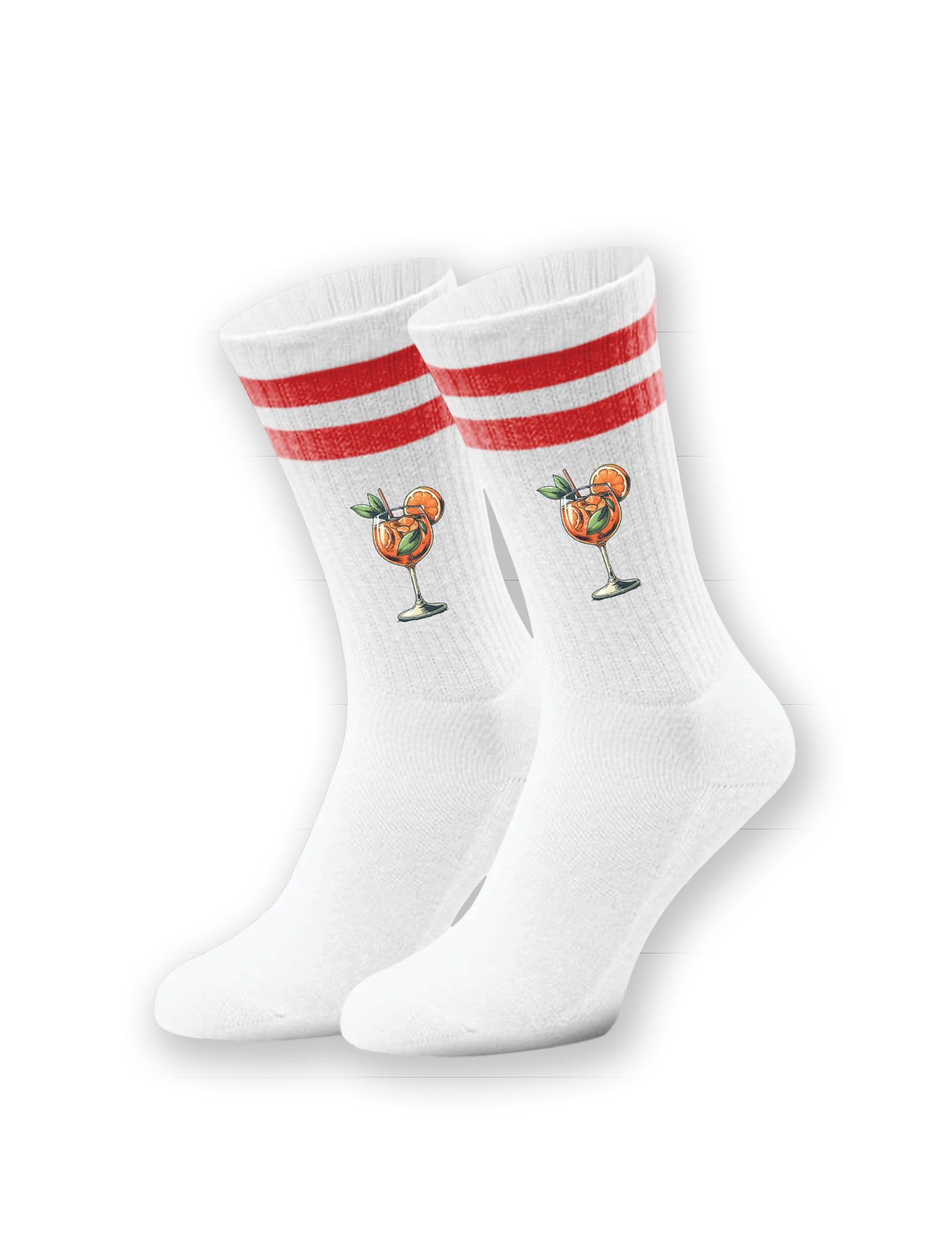 Youth Designz Tennissocken Herren "Aperol Glas" Socken Geschenk Statement stylisch mit verstärkter Verse und Zehenbereich für Männer
