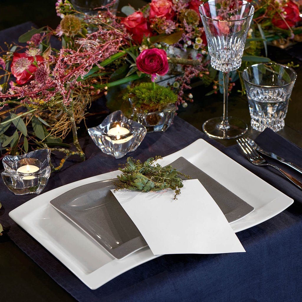 Villeroy & Boch Platzteller NewWave Gourmet-Teller 37 x 25 cm, 1-tlg., Premium Porcelain, mikrow.- & spülm.sicher, Made in Germany