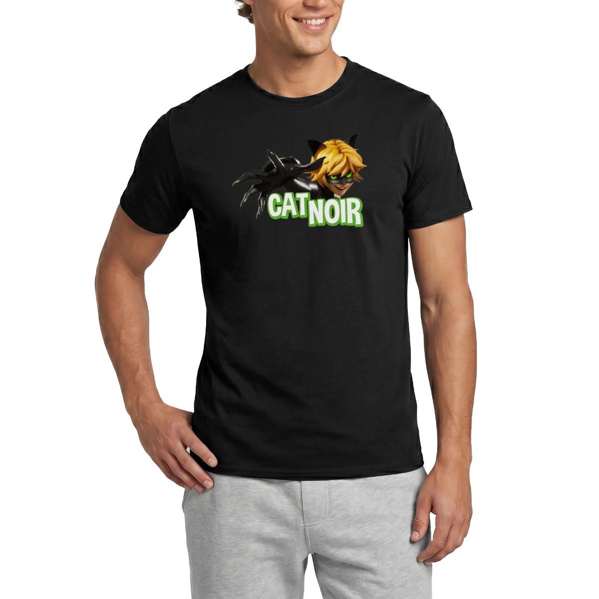Spreadshirt T-Shirt Miraculous Cat Noir Adrien Männer T-Shirt (1-tlg)