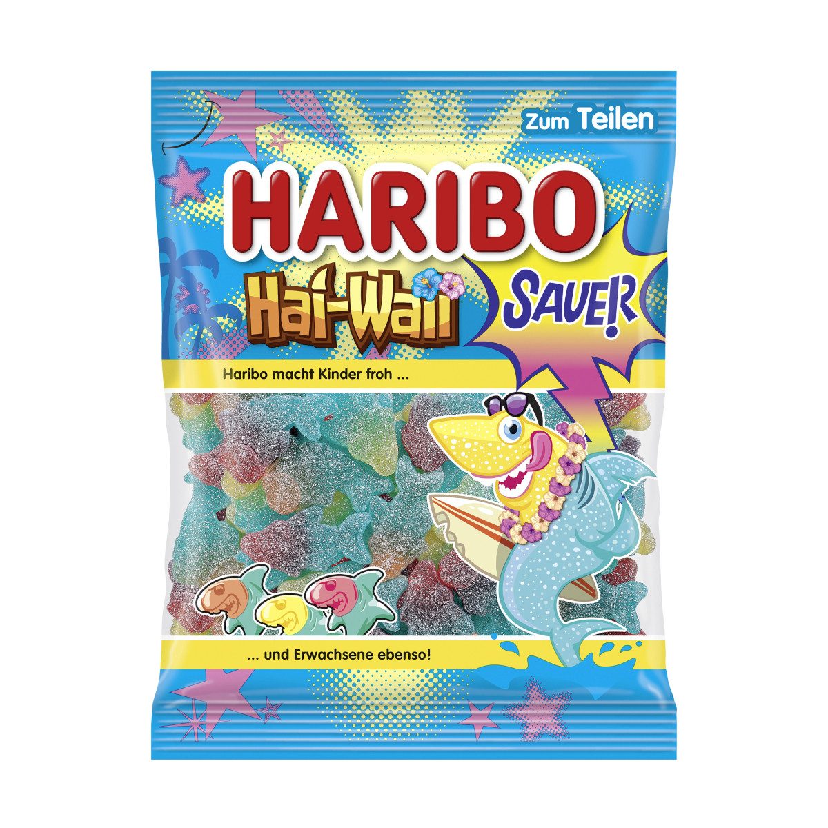 HARIBO Süßigkeit, Haribo Hai-Waii Fruchtgummi sauer extra fruchtig-saure Note 175g