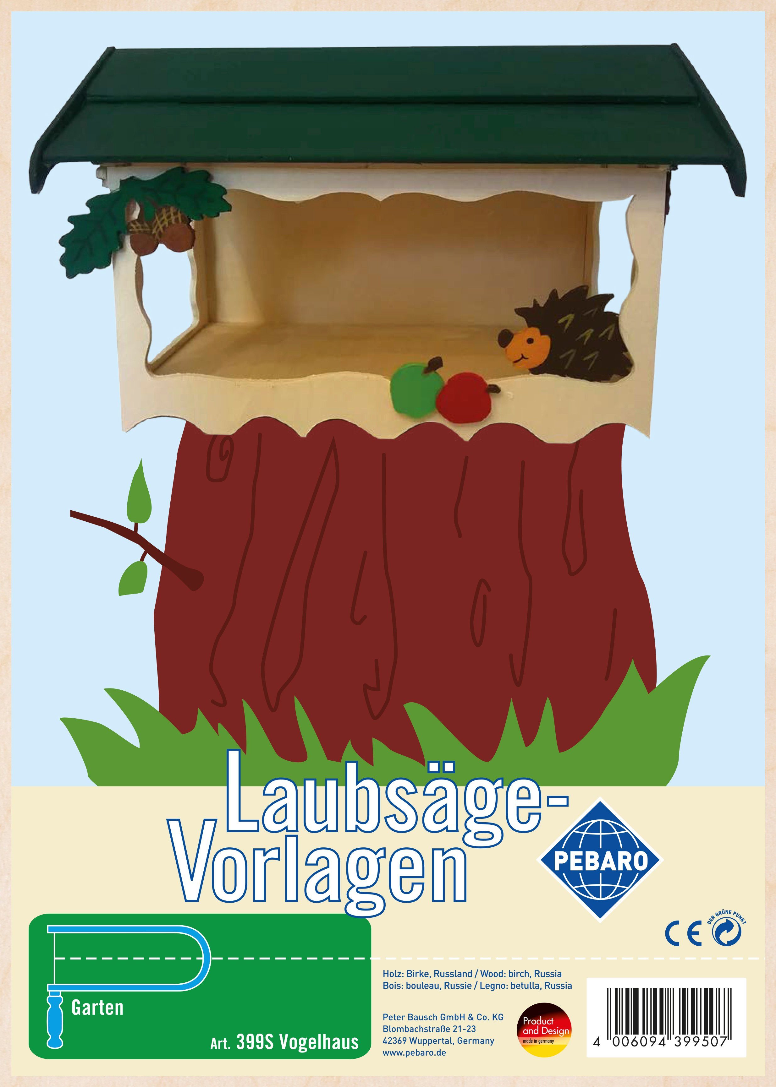 Pebaro Kreativset Laubsägevorlage "Vogelhaus", 399S