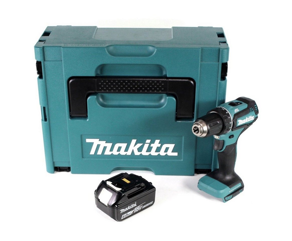 Thumbnail - Makita Säulenbohrmaschine DDF 485 G1J Akku Bohrschrauber 18V 50Nm im Makpac + 1x 6,0 Ah Akku -