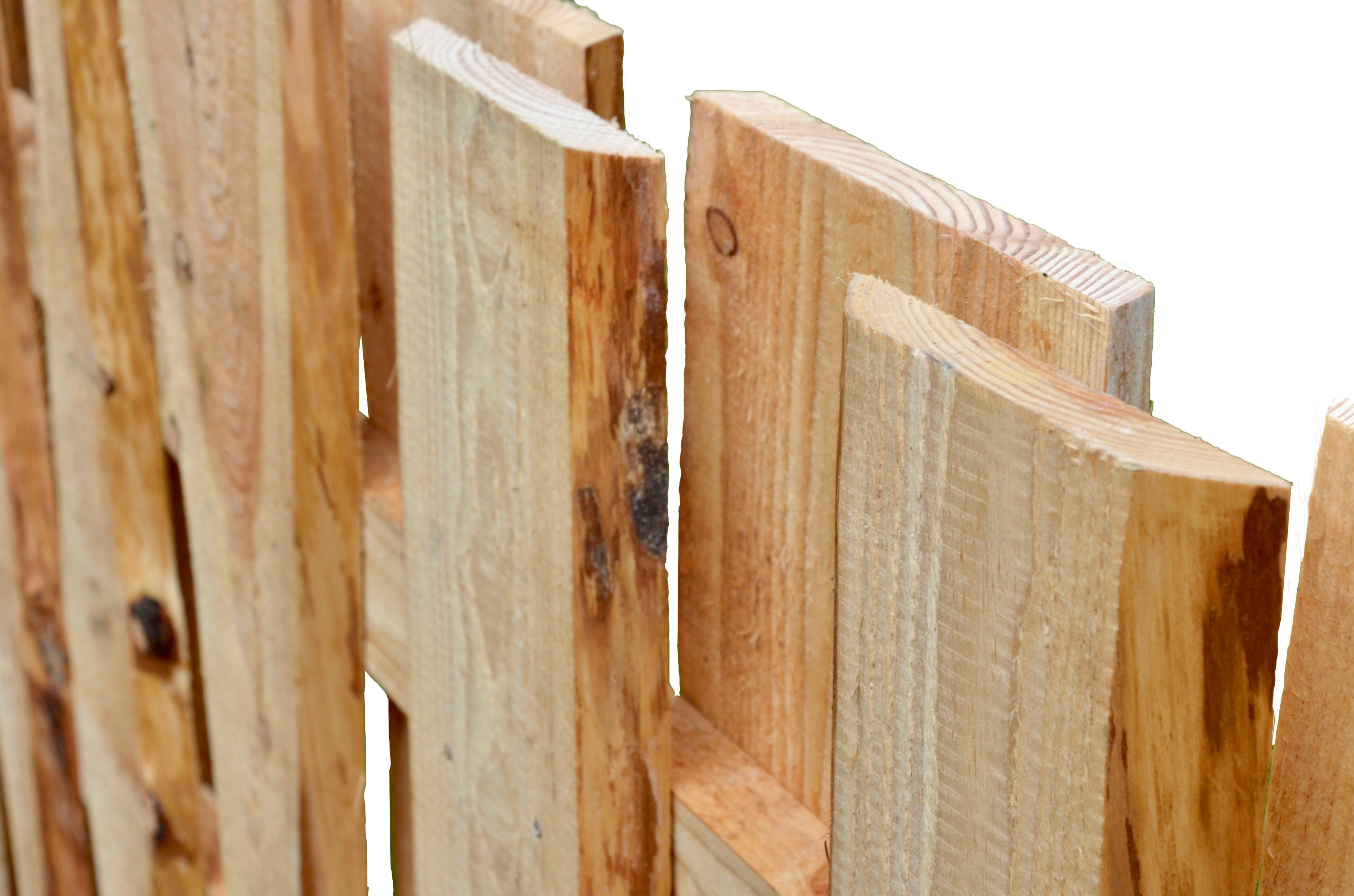 Tetzner & Jentzsch Sichtschutzelement LAKEWOOD 5, (Set), Rustikale Optik dank Fertigung aus Bonanzabohlen