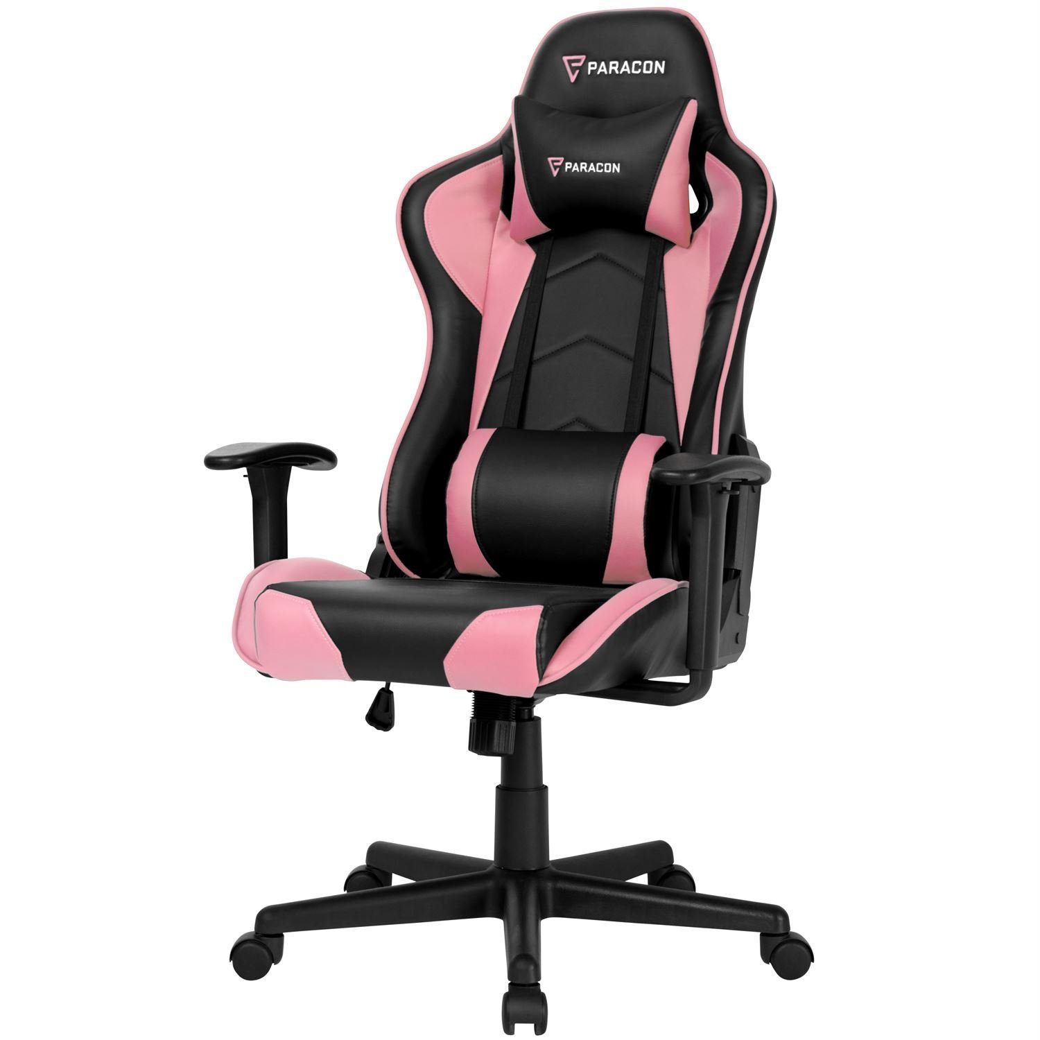 und Gamin Gaming-Stuhl inkl. Paracon Nackenkissen Brawler Pink Stuhl ebuy24