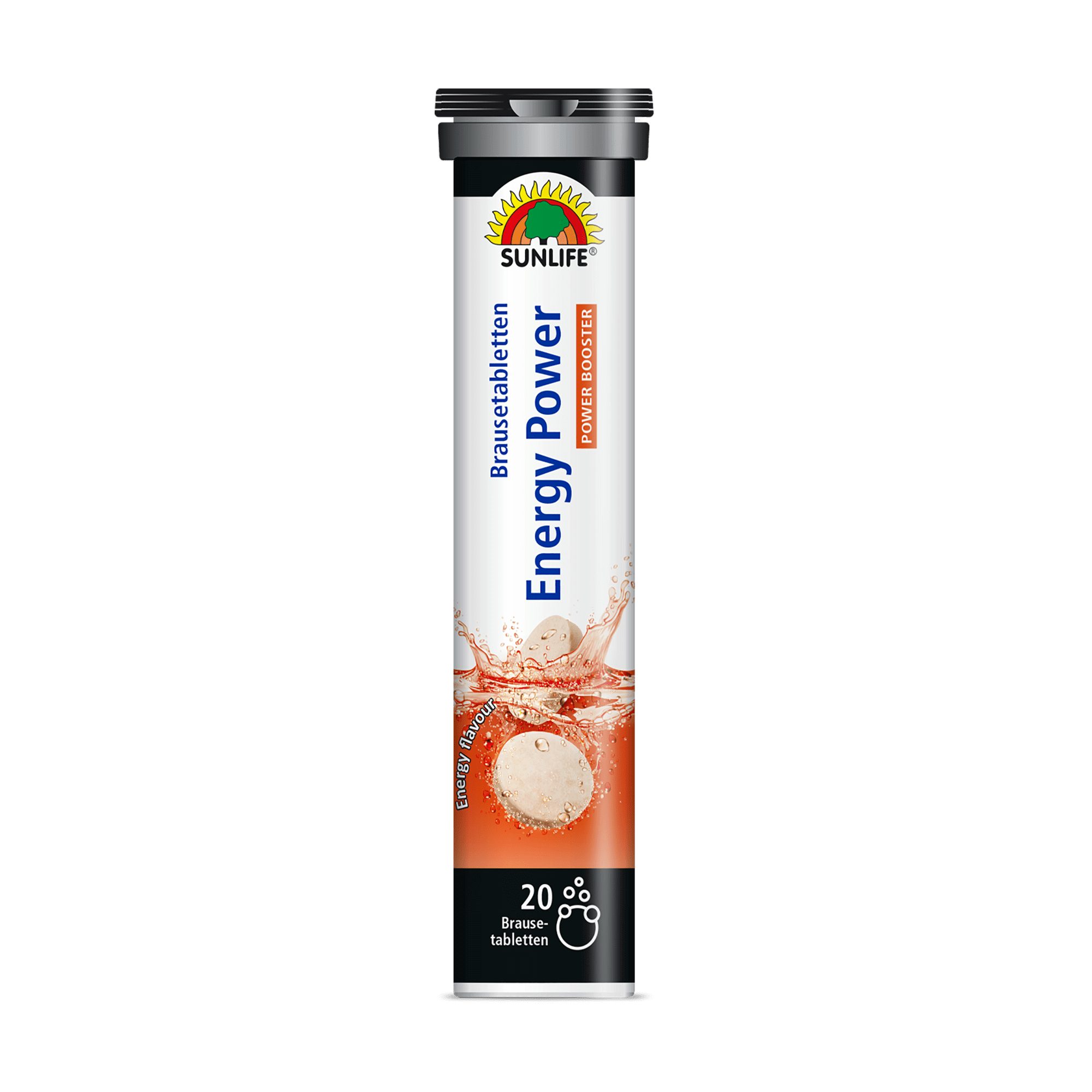 SUNLIFE SUNLIFE® EnergyPower Drink 20 Brausetabletten Konzentration + Koffein 1 x täglich eine Brausetablette in einem Glas Wasser (250 ml) auflösen und trinken