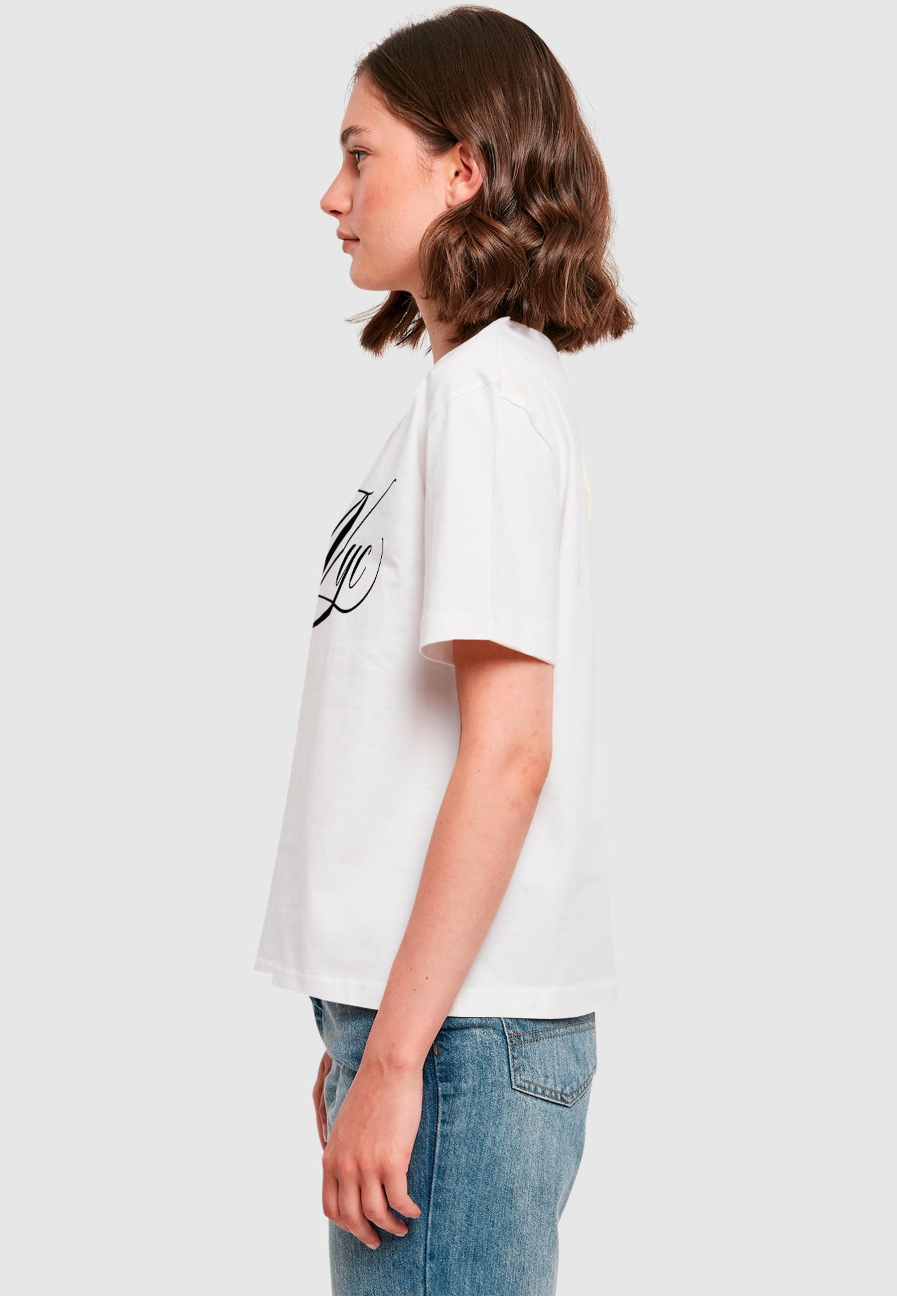 Miss Tee T-Shirt Miss Tee NYC Calligraphy Letters Tee (1-tlg)