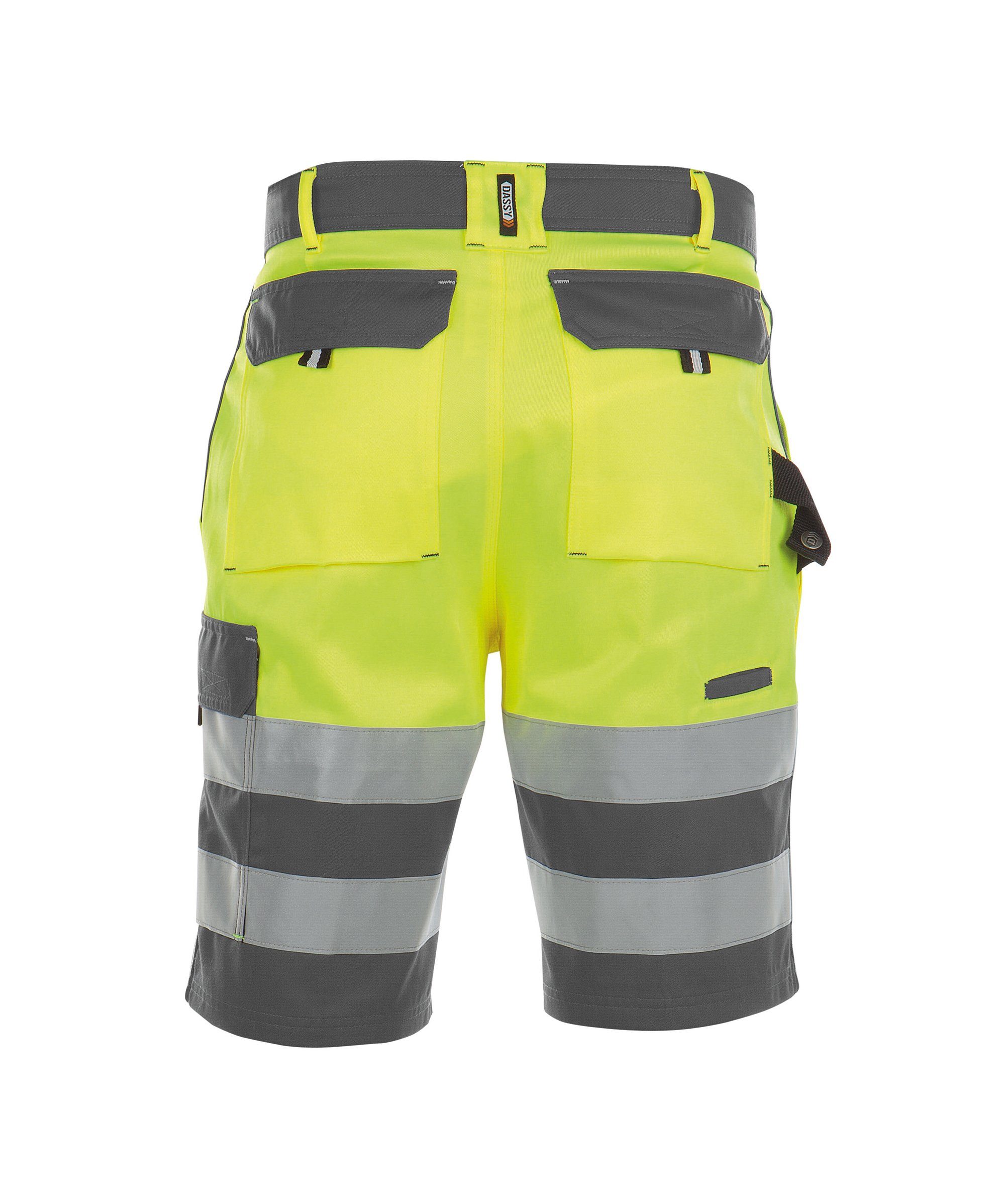 Warnschutz-Shorts zementgrau/neongelb Dassy (1-tlg) Venna Arbeitsshorts