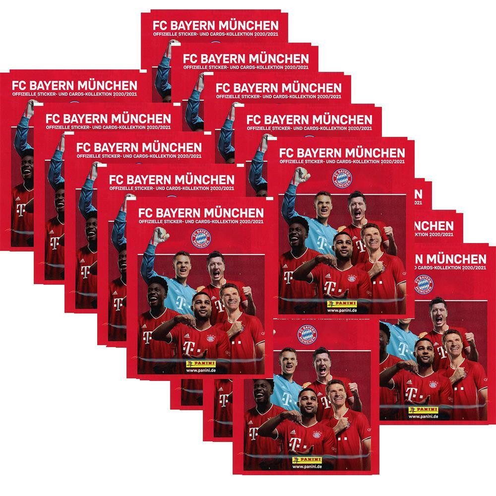 Panini Sammelkarte FC Bayern München - Sticker- und Cards-Kollektion 2020/2021 - 20 Tüten