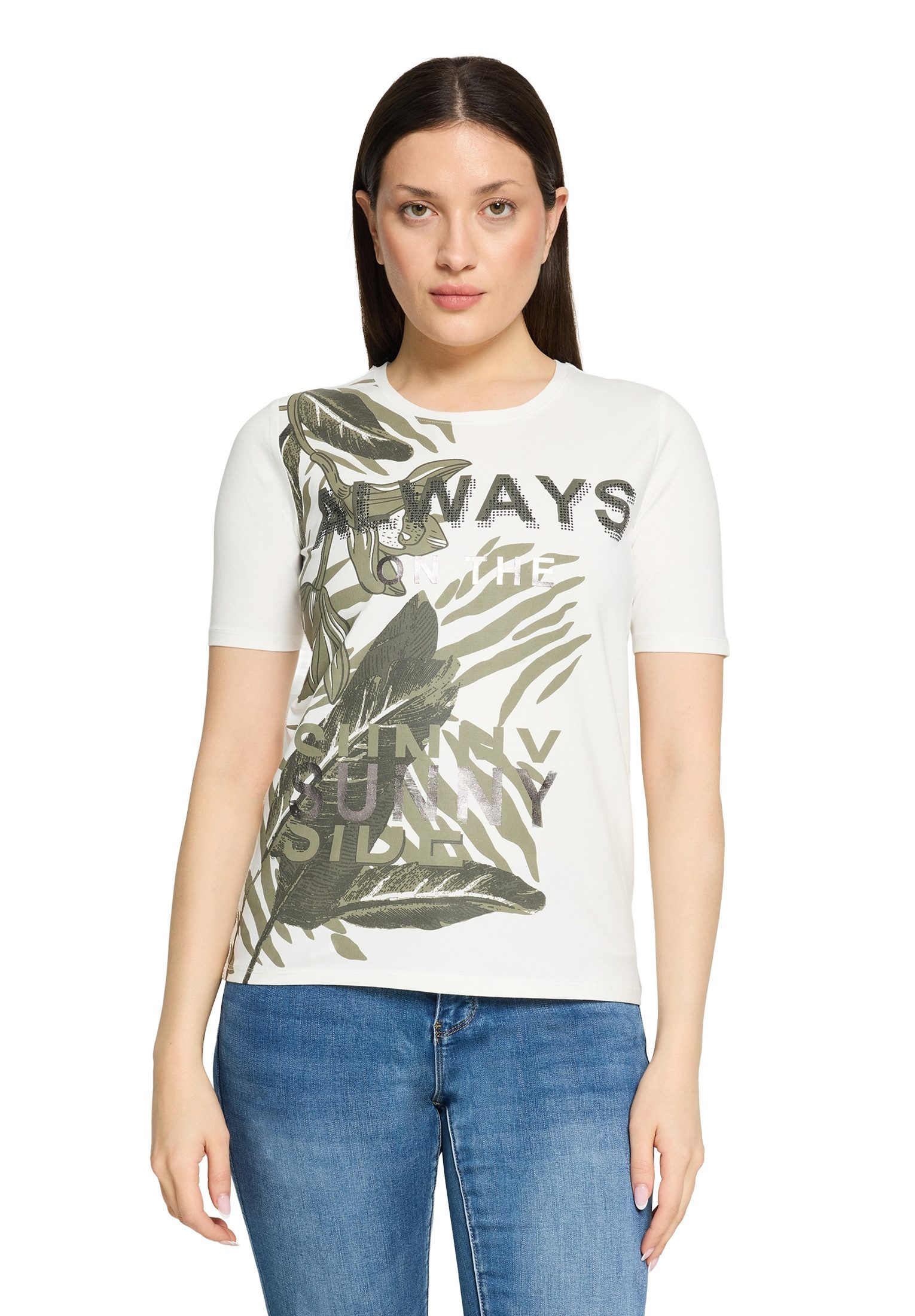 Kurzarmshirt Damen mit Aufdruck