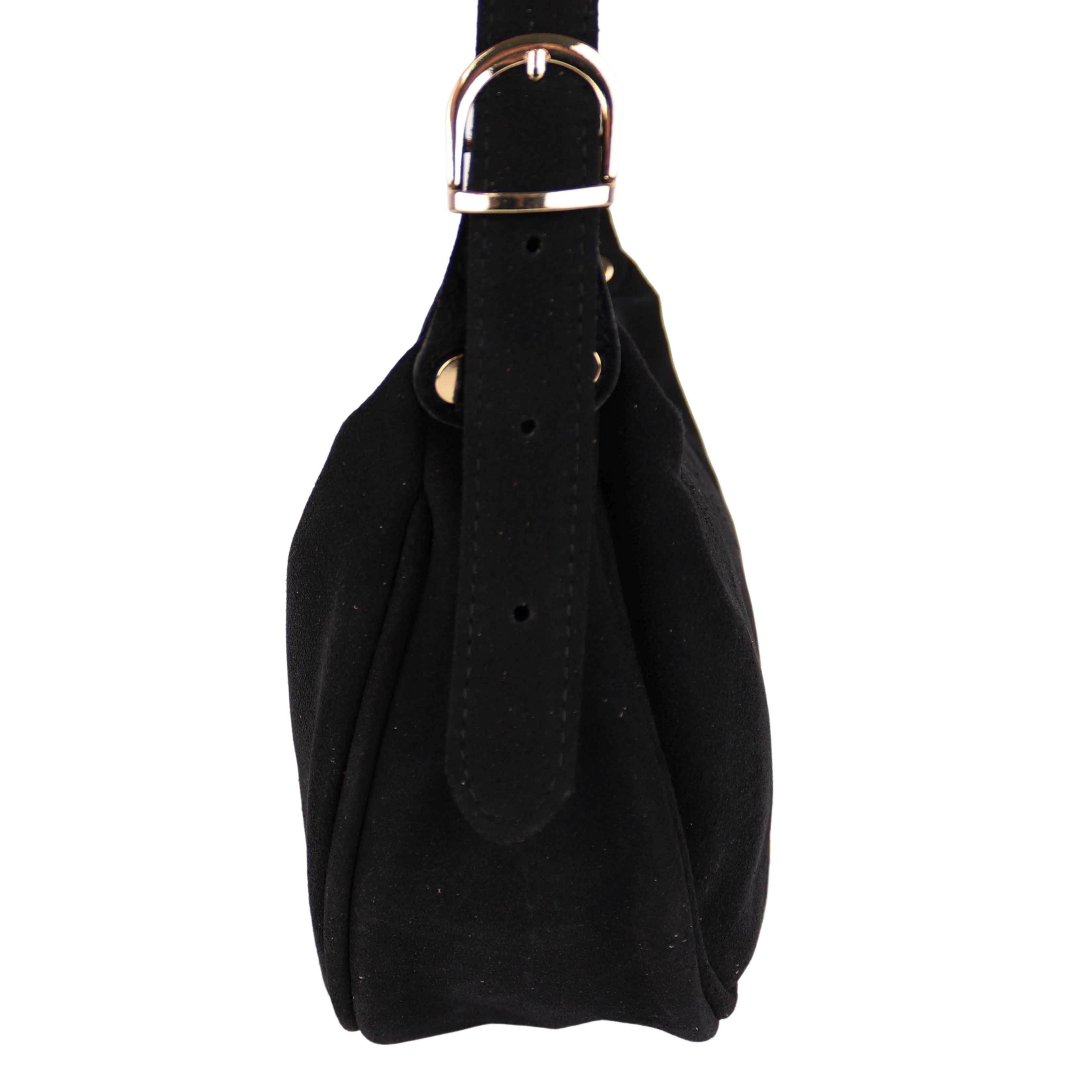 MIRROSI Umhängetasche Damen Crossbody Bag, Wildleder Echtleder Made In Italy, Mittelgroße Damen Tasche 26x16x10cm