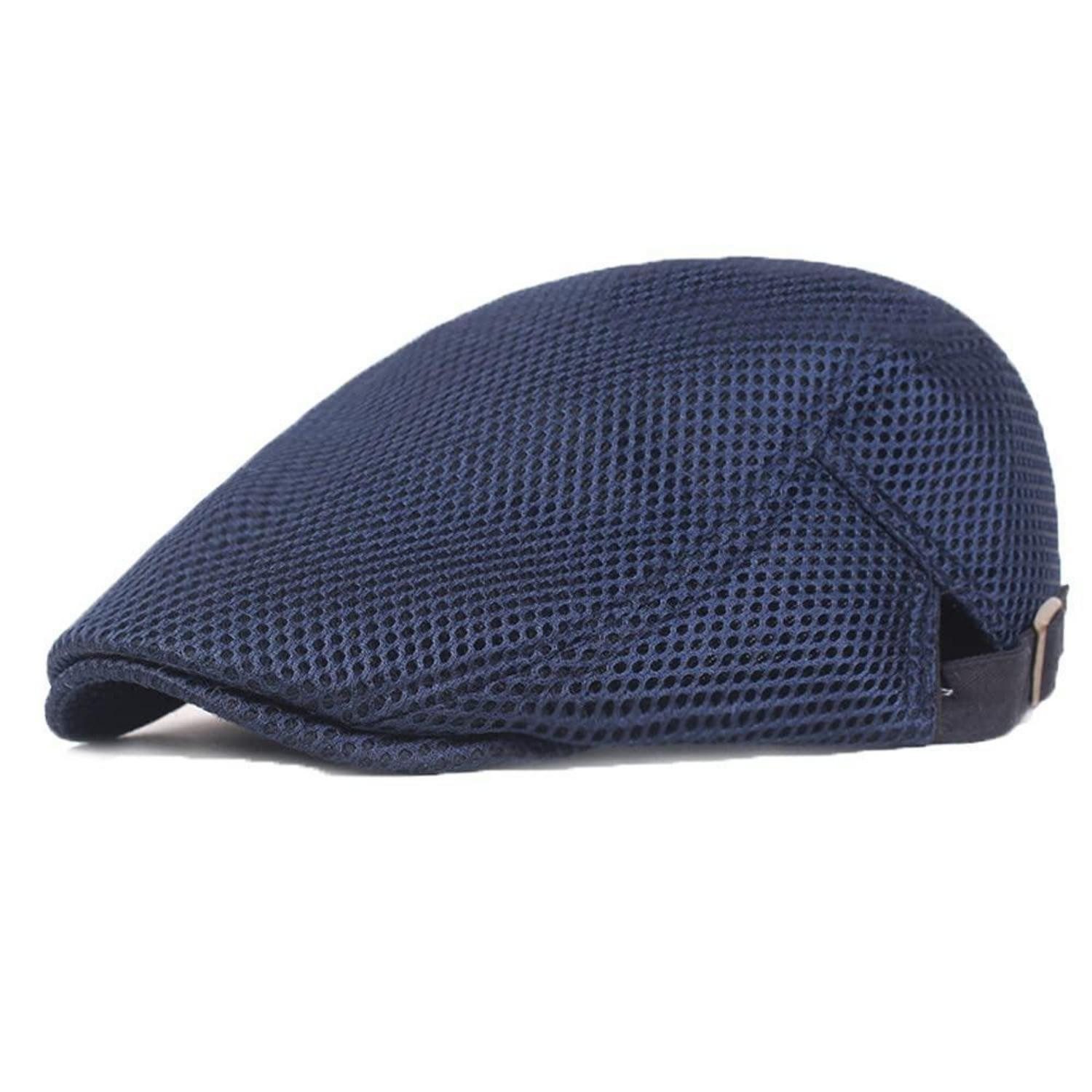Schiebermütze Barett Schiebermütze Flatcap Schirmmütze Herren Einheitsgröße 2 Blau