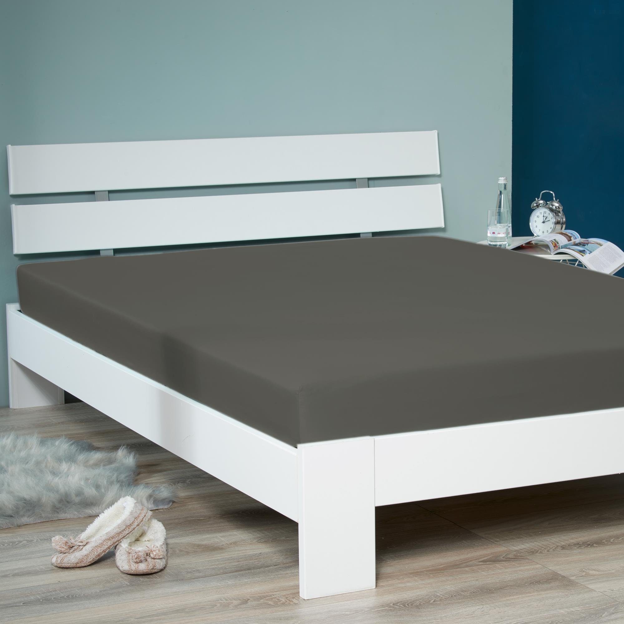 aqua-textil Spannbettlaken Luxury Spannbetttuch Mako Satin günstig online kaufen