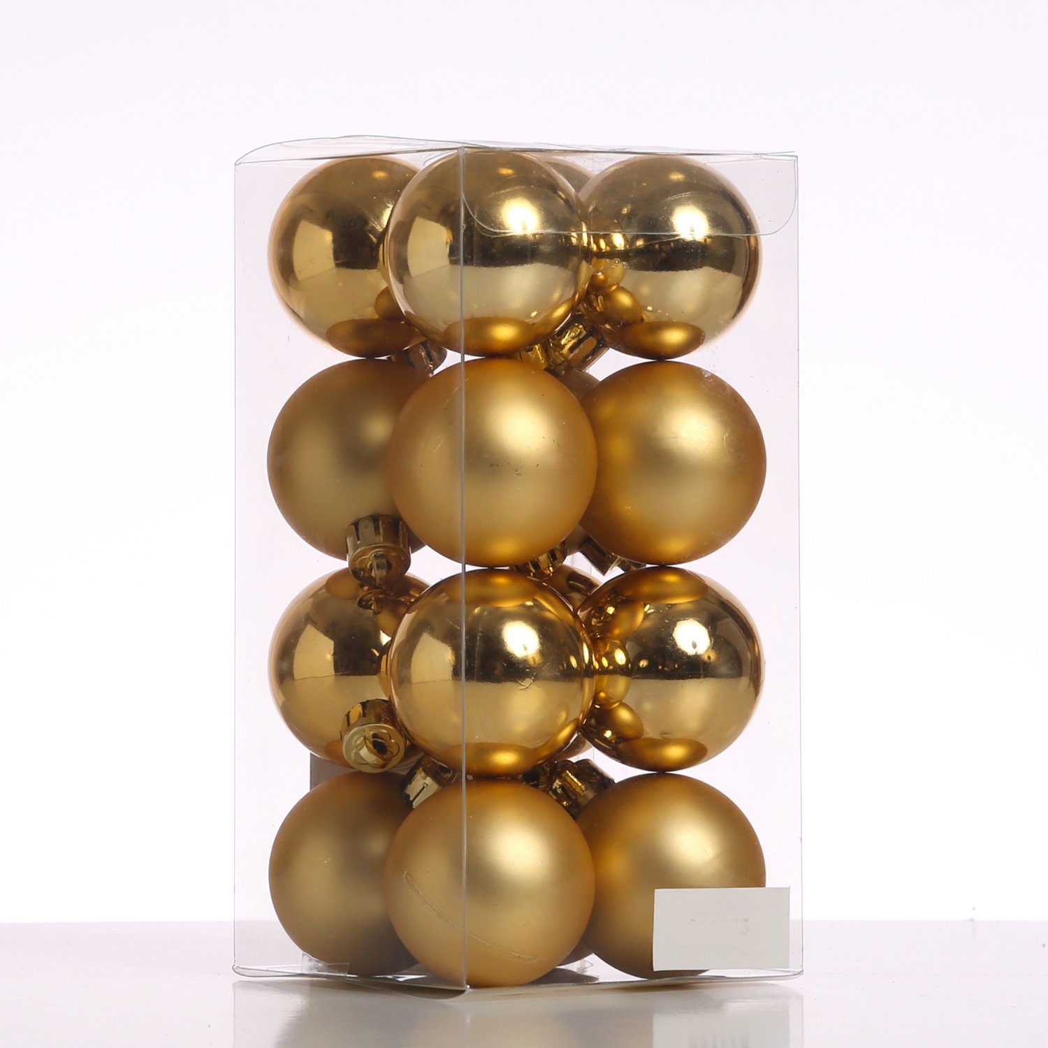 Weihnachtsbaumkugel Christbaumkugeln Weihnachtskugeln bruchfest 4cm gold 16er Set