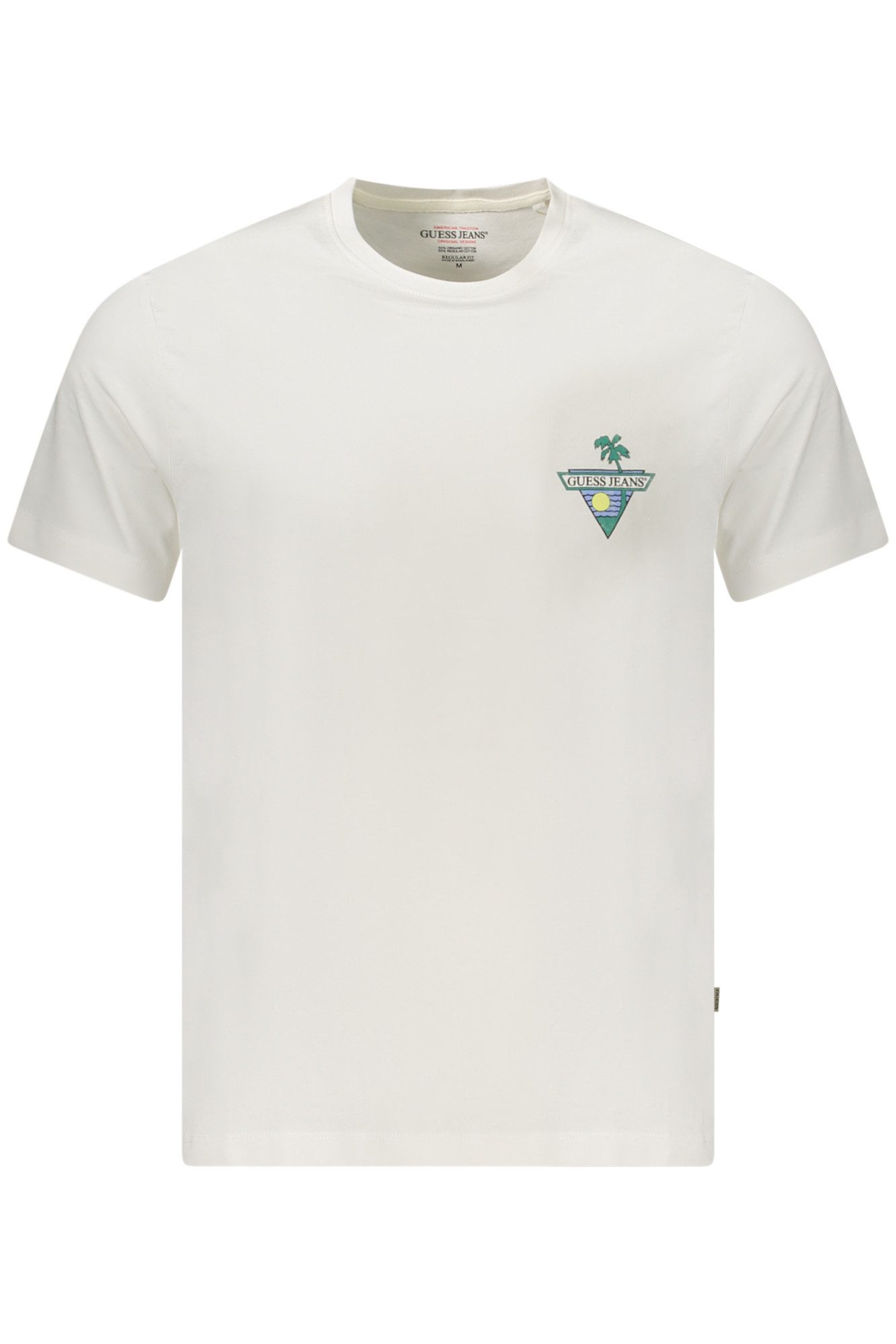 GUESS JEANS T-Shirt Herren Weißes Bio-Baumwoll T-Shirt mit Logo &