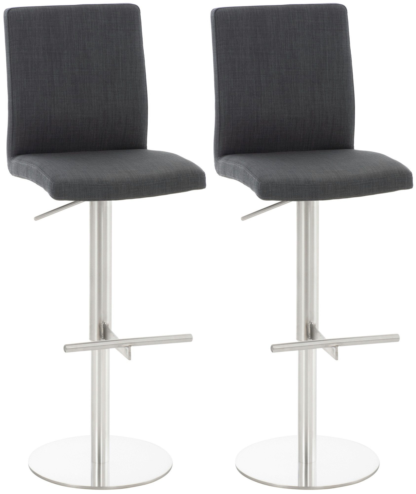 CLP Barhocker Cadiz (Set, 2er), Stoffbezug, höhenverstellbar, bis 240 kg