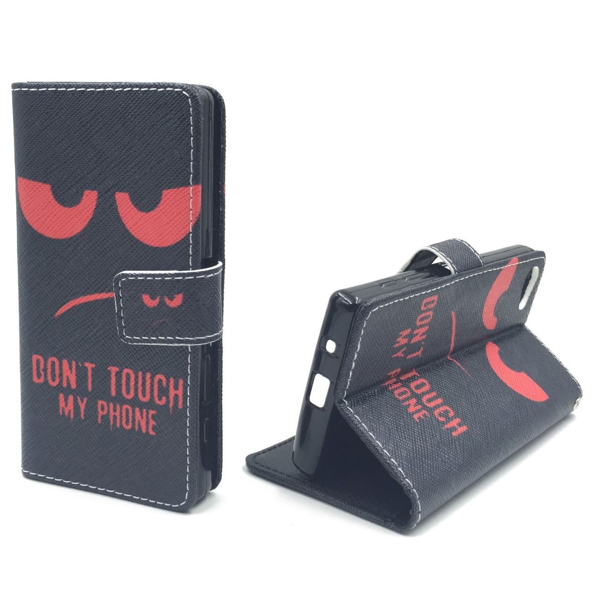 König Design Handyhülle Sony Xperia Z5 Compact, Sony Xperia Z5 Compact Handyhülle Bookcover Schwarz