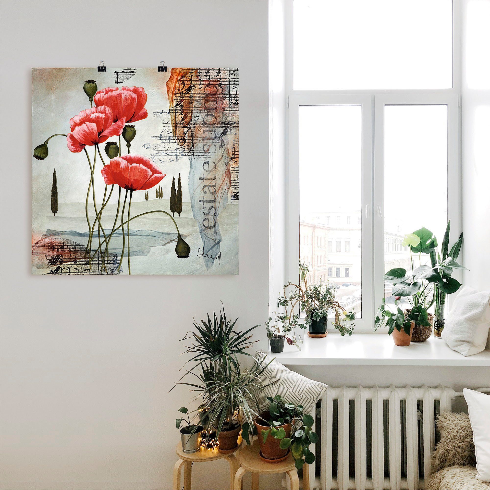 Artland Wandbild Klatschmohn, Blumen (1 St), als Leinwandbild, Poster in verschied. Größen