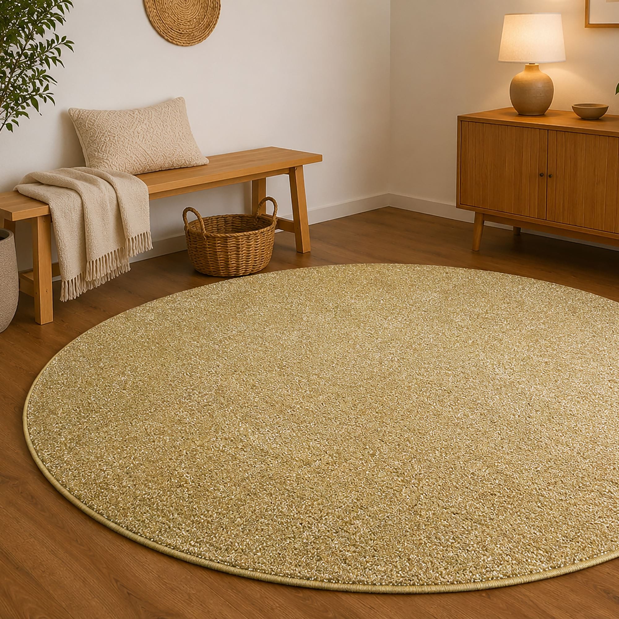 Steffensmeier Teppich Levanto Rund, rund, Kurzflor Teppich, Wohnzimmer