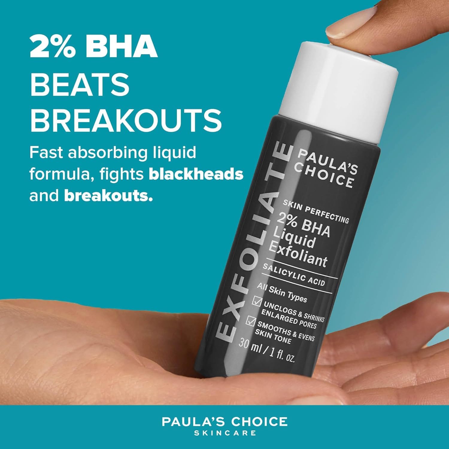 Paula's Choice Gesichtspeeling SKIN PERFECTING 2% BHA Liquid Peeling mit Salicylsäure, Bekämpft Unreine Haut & Mitesser - Verkleinert Poren Sichtbar