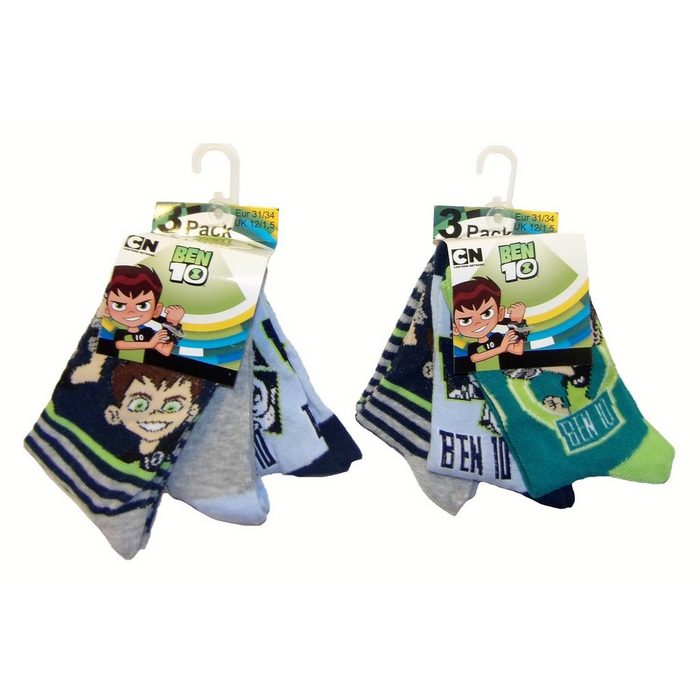 Cartoon Network Socken Ben 10 Socken für Kinder 31/34 (6er Pack) (Set 6-Paar)
