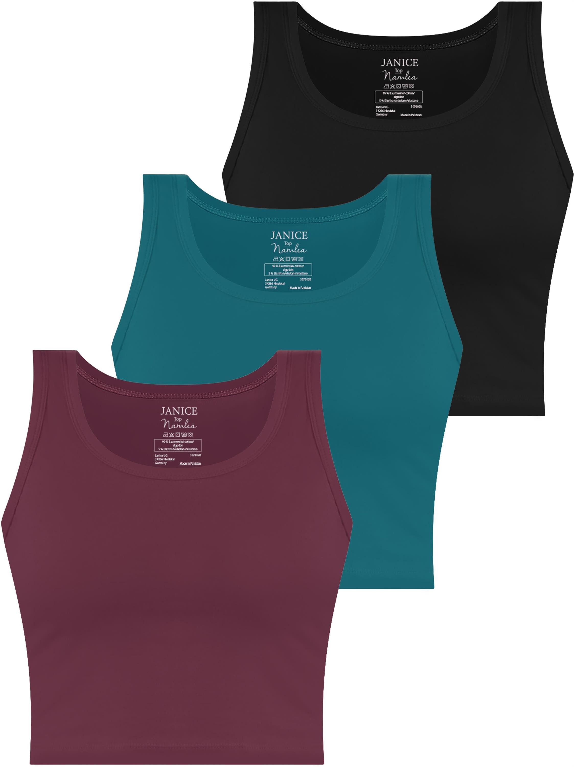 Tanktop 3 x Damen crop Top Namlea