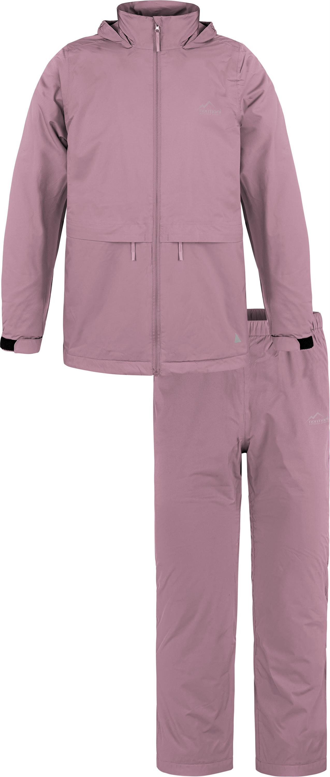 normani Regenjacke Kinder Regenanzug Regenjacke und Regenhose Kinder 2-Teiliges Regen-Set mit Fleecefutter für Junge und Mädchen