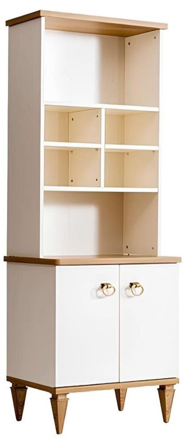 Xlmoebel Bücherregal Designer Möbel: Eleganter Weißholz-Schrank mit exklusivem Design und, 1-tlg., Hergestellt in Europa