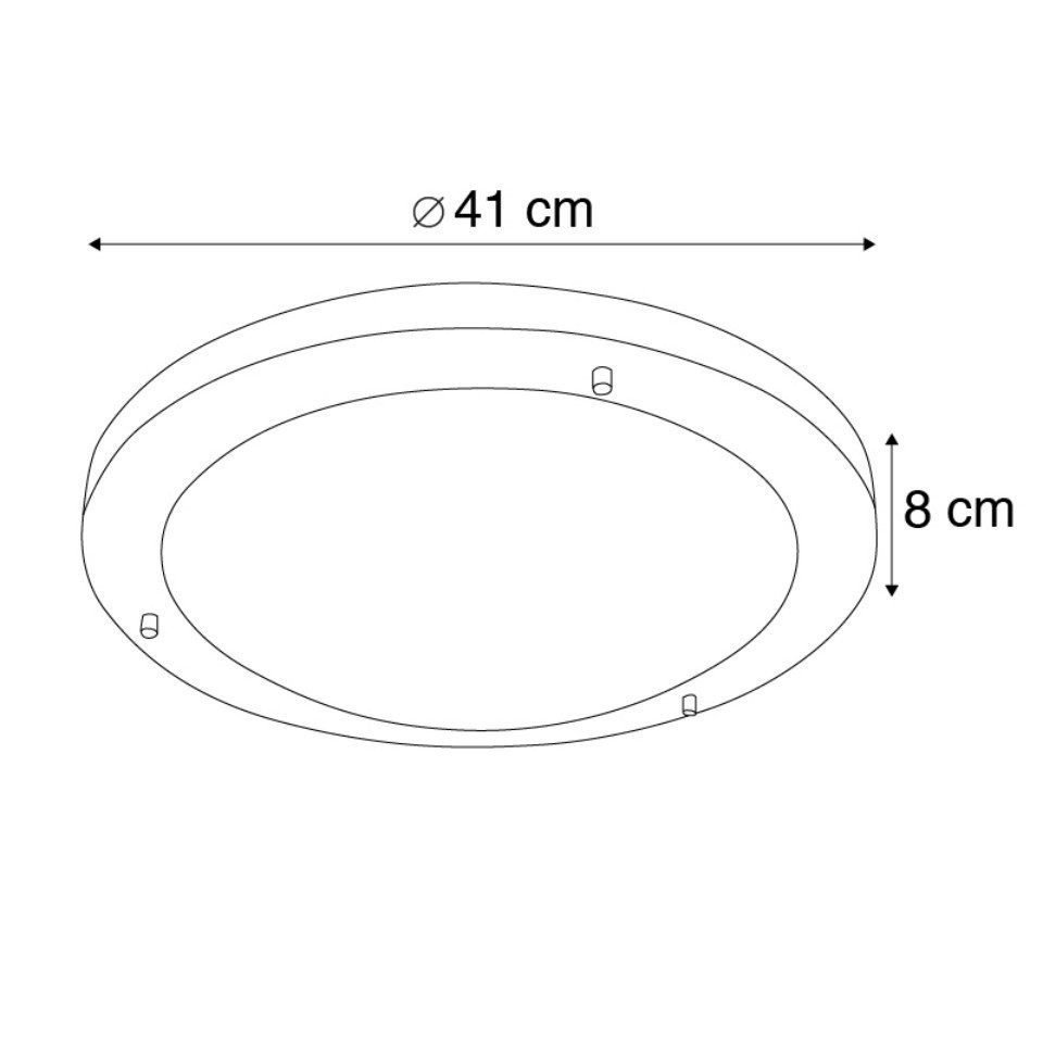 Qazqa Außen-Deckenleuchte Yuma, ohne Leuchtmittel, Warmweiß, QAZQA Außen Decken­leuchte, e27, Stahl, Stahl, Design