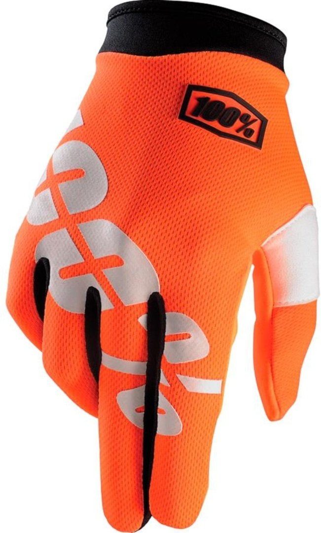 Fahrradhandschuhe 100% iTrack Orange/White Motocross Handschuhe