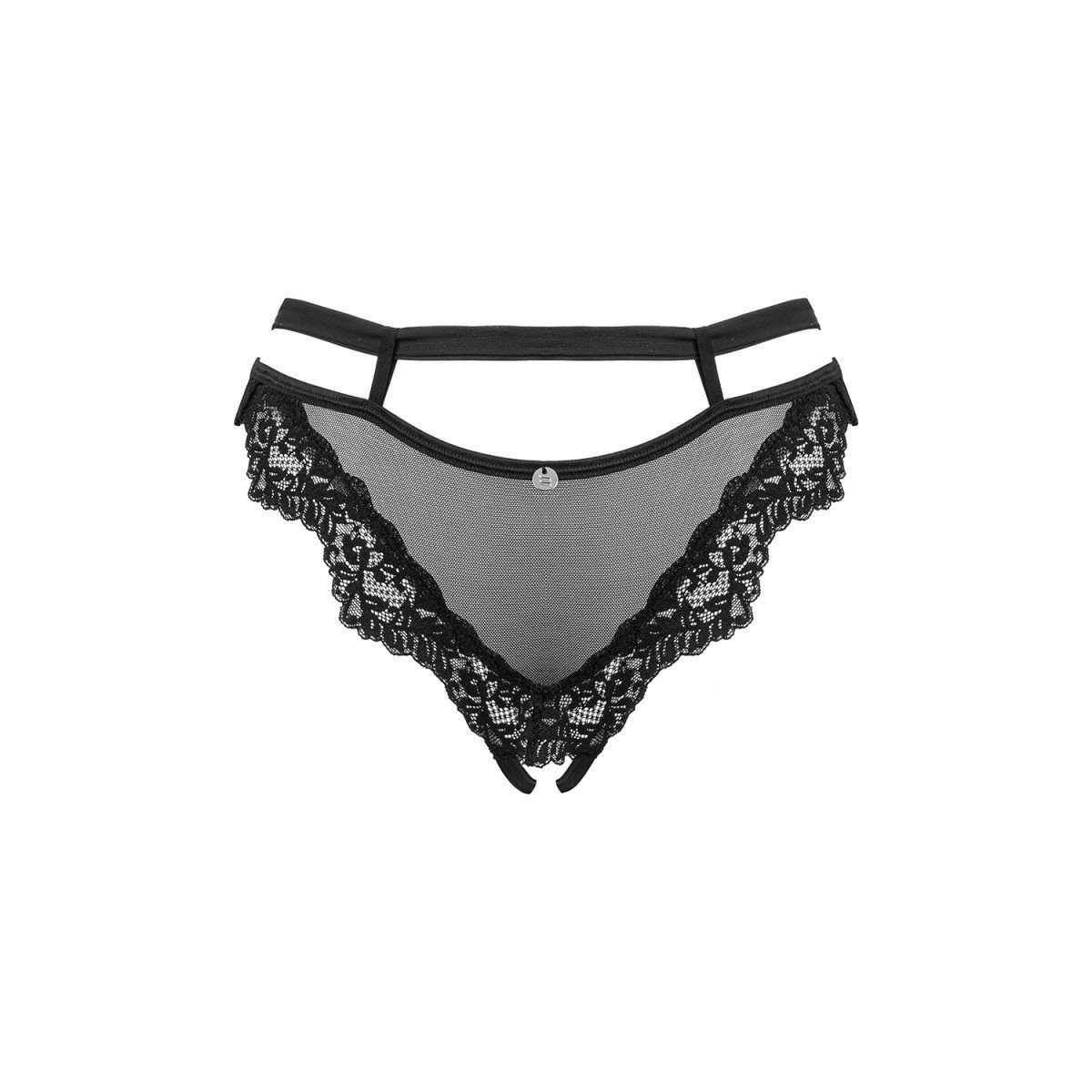 Obsessive Panty-Ouvert Obsessive - OB Setilla crotchless panties black - (L/XL,S/M)