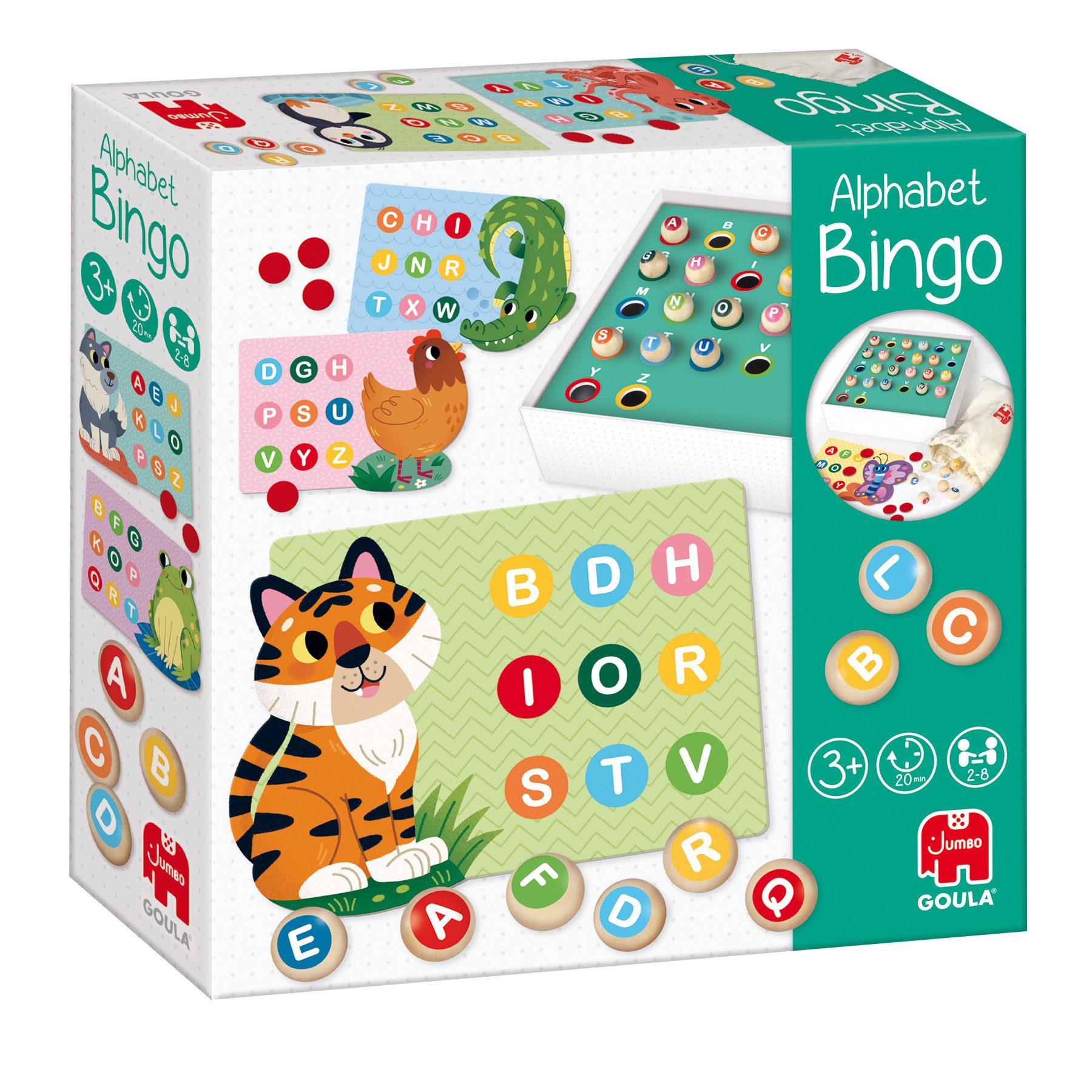 Goula Spiel Goula. Alphabet Bingo, Kinderspiel, Kinderspiel, Made in China