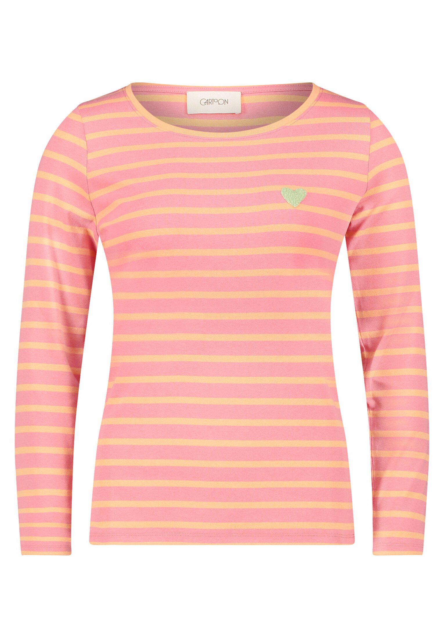 Cartoon Kurzarmshirt Damen mit Rundhalsausschnitt (1-tlg)