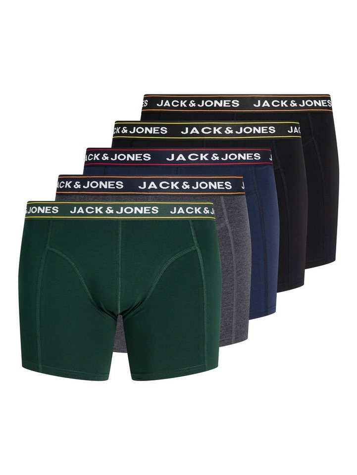 Jack & Jones PlusSize Trunk JACMAX SOLID TRUNKS 5 PACK BTW PLS (Packung, 5-St) Baumwollmischung, elastisches Bündchen