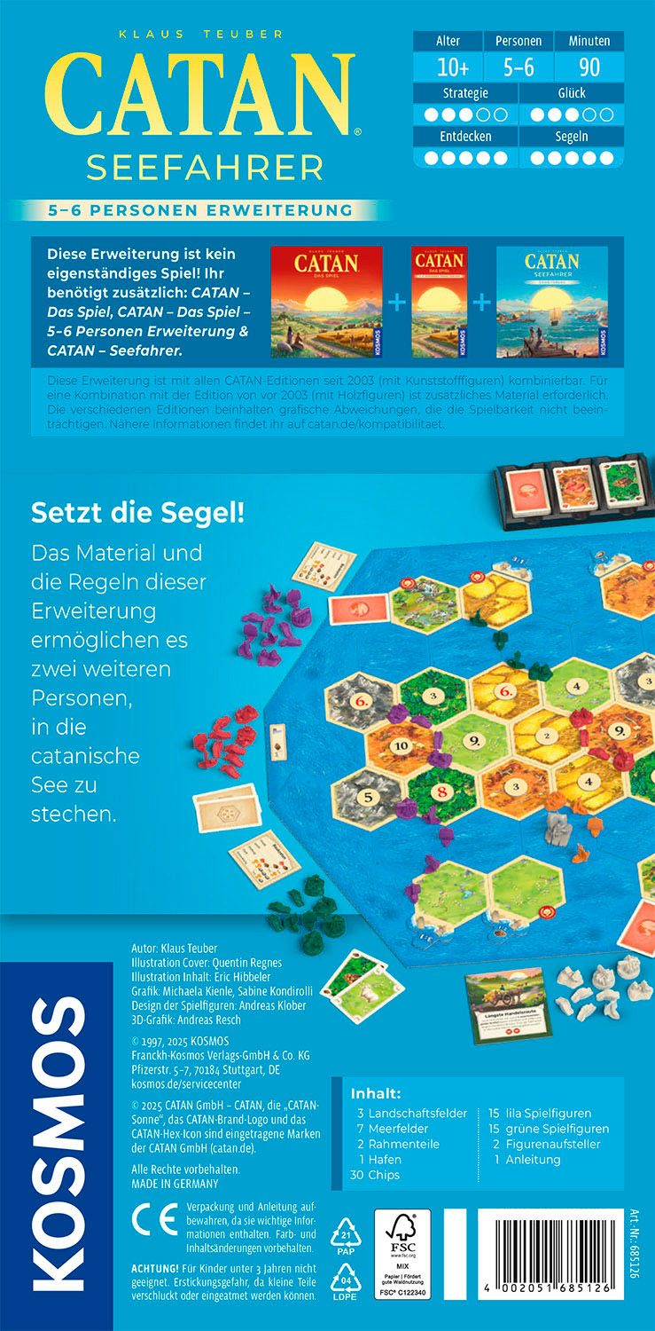 Kosmos Spiel CATAN Seefahrer, Strategiespiel, Made in Germany